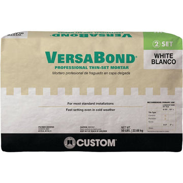VersaBond Professional Mortero de capa delgada, blanco, 50 lb. 