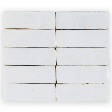 Pure White Zellige Ceramic Wall Tile
