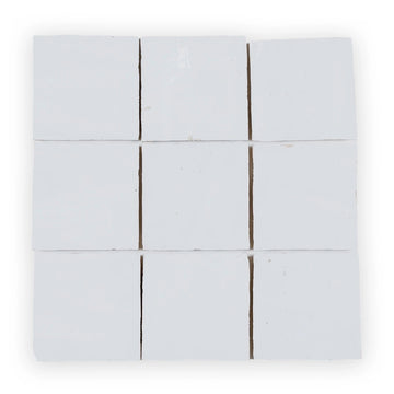 Pure White Zellige Ceramic Wall Tile