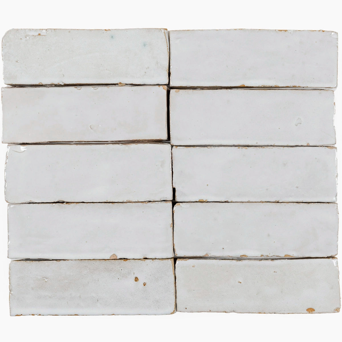 White Gardenia Zellige Ceramic Wall Tile 2x6