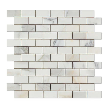 Calacatta Oliva Marble Mosaic 3/8 Brick Mosaic