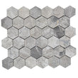 Atlantic Gray Hexagon Mosaic Tile 2" X 2"