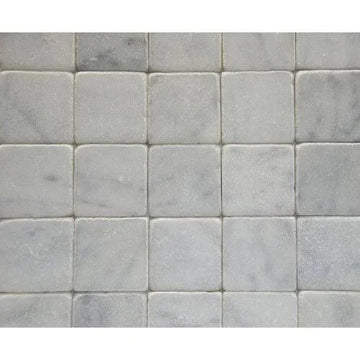 Carrara Italian White Tumbled Wall and Floor Tile 4x4"