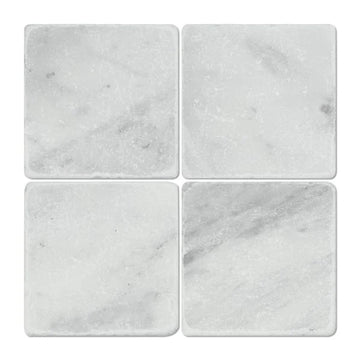 Carrara Italian White Tumbled Wall and Floor Tile 6x6"