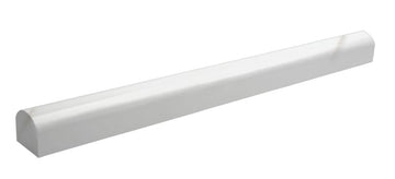 Afyon - Baldosa embellecedora para revestimiento de lápiz, color blanco pulido, 0.5 in x 12.0 in
