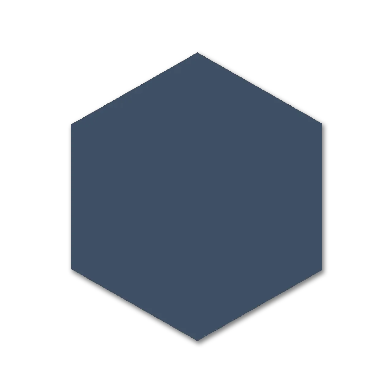 Block 5”X6” Hexagon Matte Porcelain Wall and Floor Tile Azul