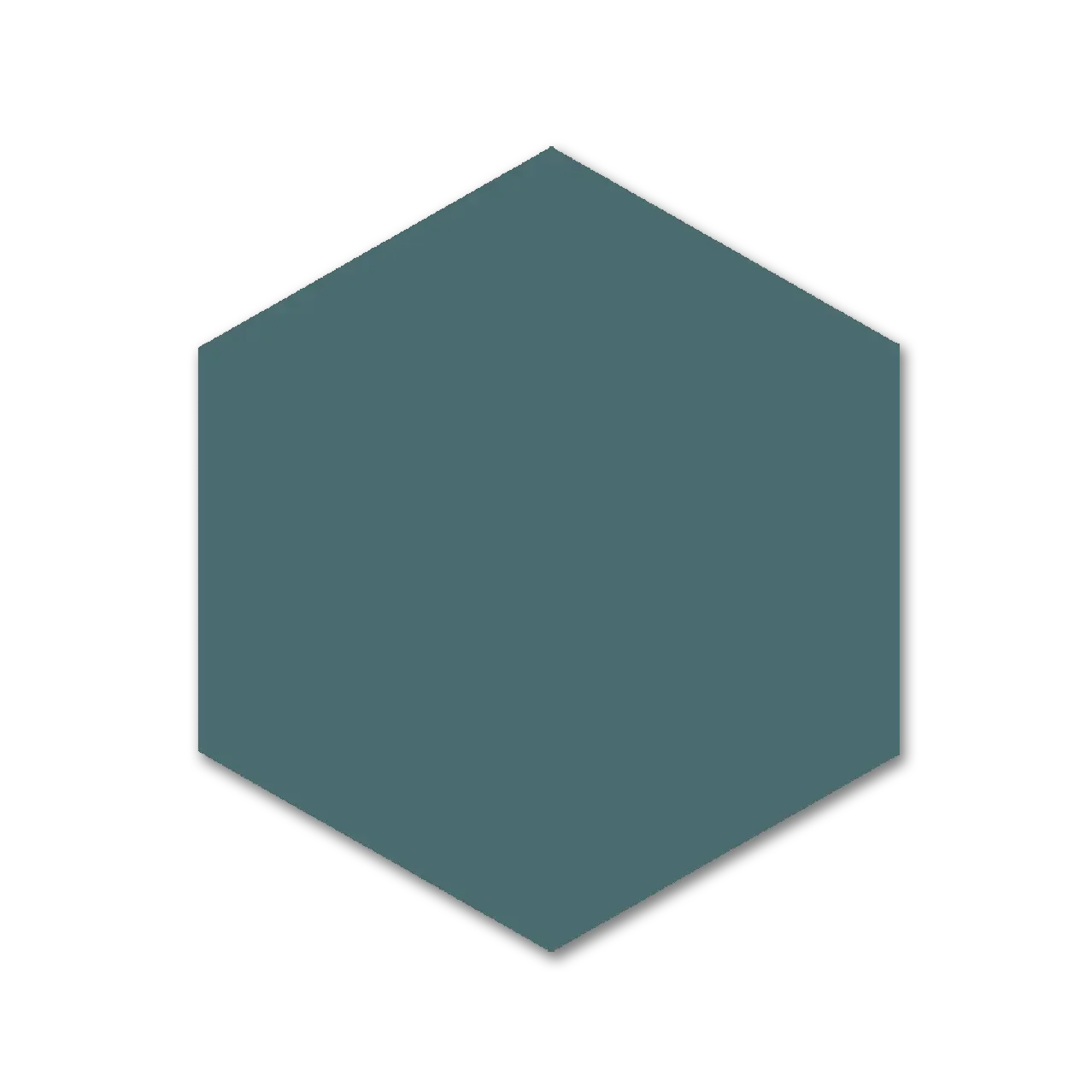 Block 5”X6” Hexagon Matte Porcelain Wall and Floor Tile Verde