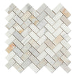 Calacatta Gold Herringbone Mosaic Backsplash Wall Tile 1x2"