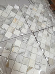 Calacatta Gold Arabesque Mosaic Backsplash and Wall Tile
