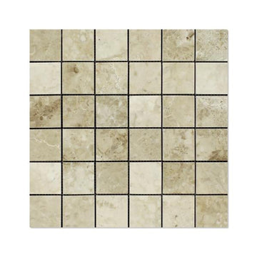 Cappuccino Polished Square Mosaic Tile 2"