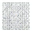 Carrara White 3-D Small-Bread Mosaic Polished 
