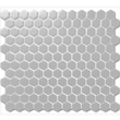 CC Mosaics 12”x12” Hexagon Glazed Porcelain Mosaic Tile 1”x1” Grey