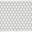 CC Mosaics 12”x12” Hexagon Glazed Porcelain Mosaic Tile 1”x1” White