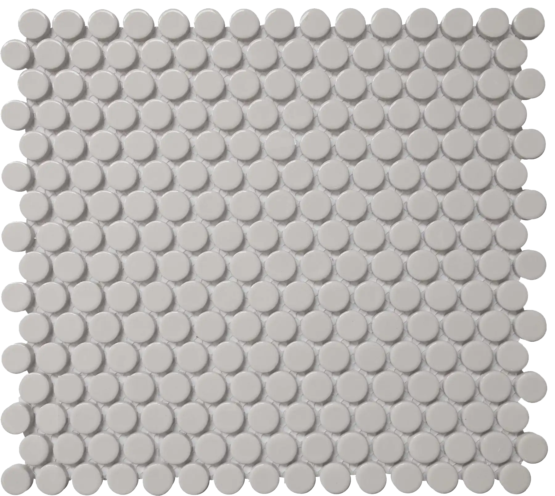 CC Mosaics 12”x12” Penny Round Glazed Porcelain Mosaic Tile Matte Grey