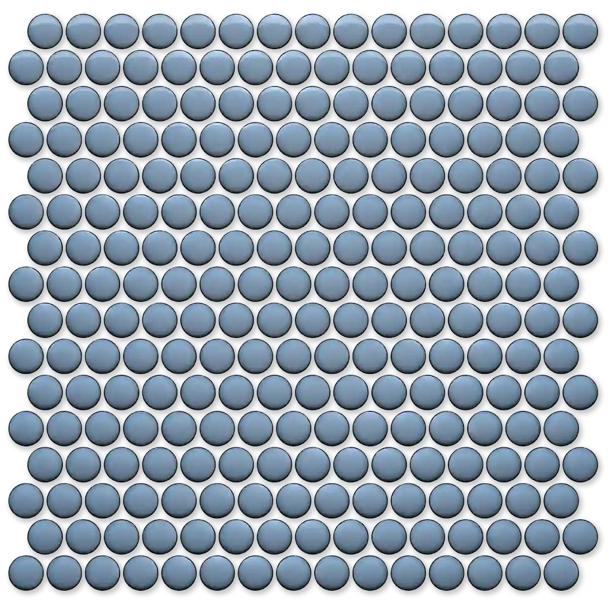 CC Mosaics + 12”x12” Penny Round Porcelain Mosaic Tile Sky Blue