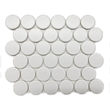 CC Mosaics + 2” Dots 12”x12” Porcelain Mosaic Tile Matte White