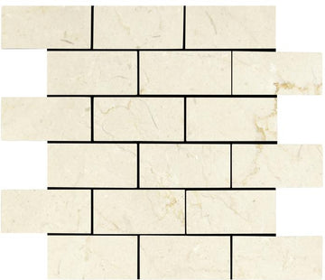 Crema Marfil Brick Mosaic Tile 2x4