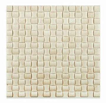 Azulejo de mosaico de pan pequeño 3D pulido Crema Marfil