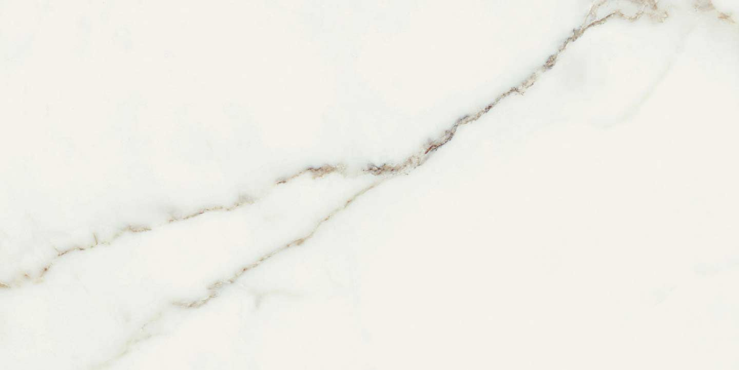 Italian Calacatta Glossy Marble Look Polished Floor And Wall Tile   12" x 24"