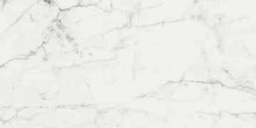 Italian Carrara Marble Look Polished Floor And Wall Tile   12" x 24"