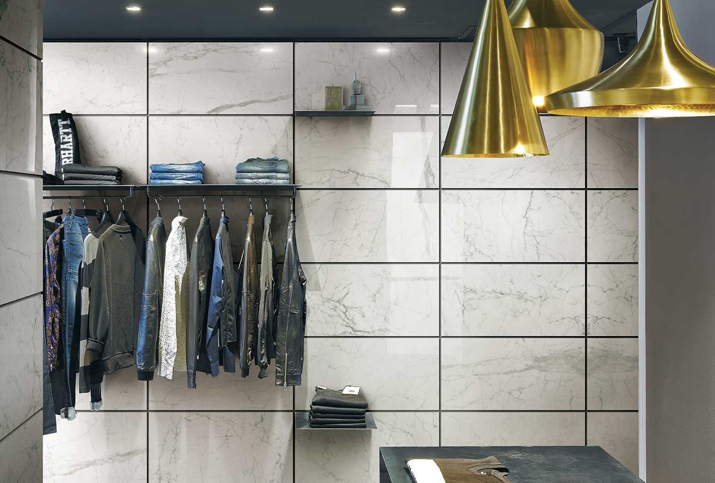Italian Carrara Marble Look Honed Floor And Wall Tile   12" x 24"