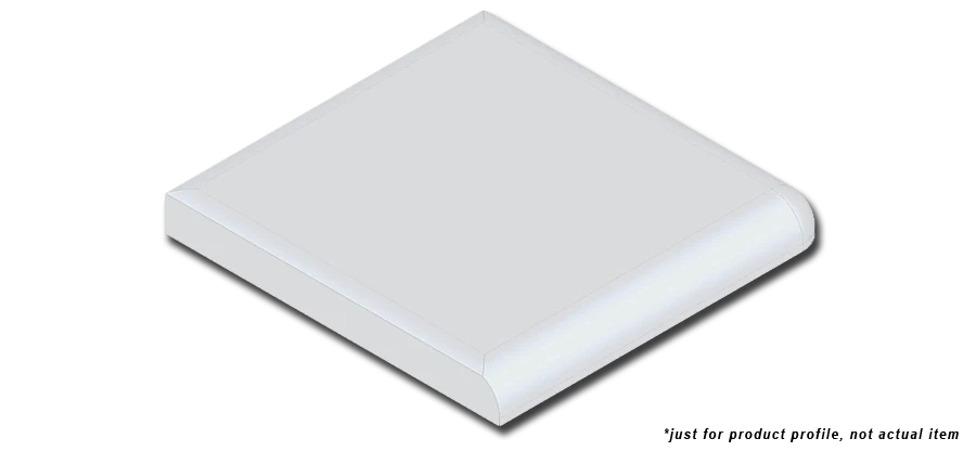 Color Collection Single Bullnose Corner Ceramic Trim Tile Glazed 2”x2” Tender Grey