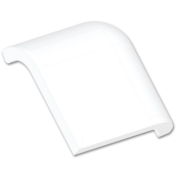 Color Collection White Ice Ceramic 2”x2” Radius Cap Angle Trim Tile