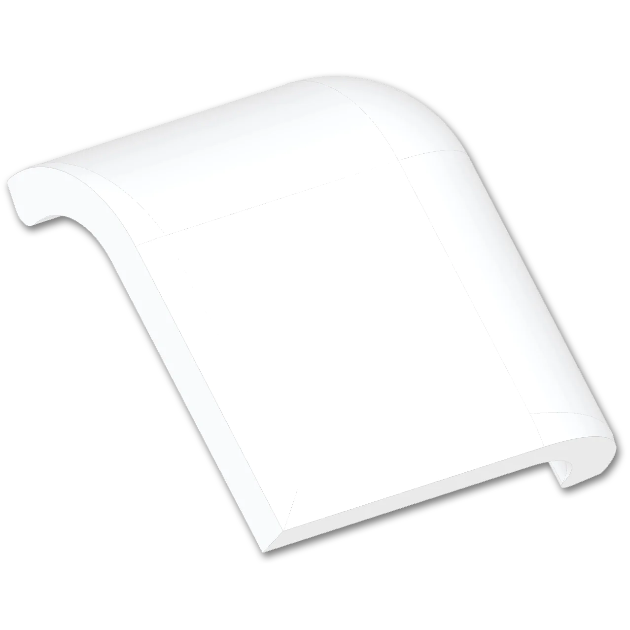 Color Collection White Ice Ceramic 2”x2” Radius Cap Angle Trim Tile Glazed