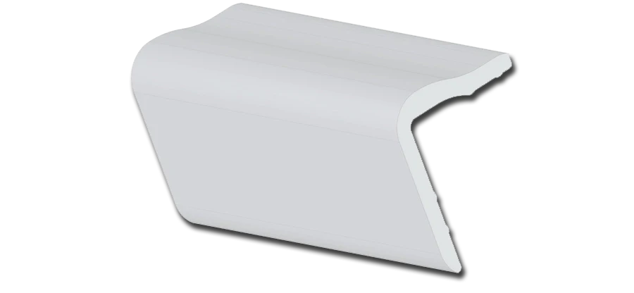 Color Collection White Ice Ceramic Sink Rail Angle Trim Tile Glazed Tender Grey