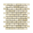 Durango Cream Tumbled Brick Mosaic Tile 1x2"