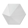 Dimensions Quasar 6”x7” Hexagon White Ceramic Wall Tile Glazed