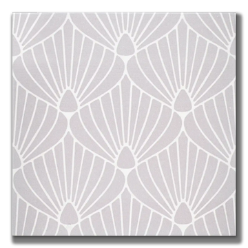 Epoque Shell 8”x8” Matte Gres Stoneware Wall and Floor Tile