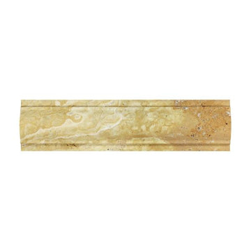 Gold Travertine Honed Arch/Baldwin Trim Tile 3x12"