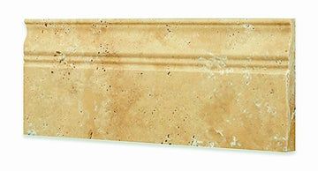 Gold Travertine Honed Baseboard Trim Trim Tile 5x12