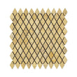 Gold Travertine Tumbled Diamond Mosaic Tile 1x2"