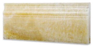Honey Onyx Polished Baseboard Trim Tile 4 3/4x12