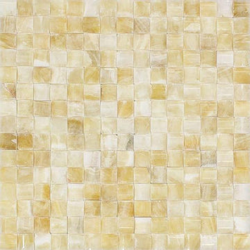 Azulejo de mosaico de pan pequeño 3D pulido de ónix miel