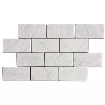 Baldosa de pared y piso caída blanca italiana de Carrara