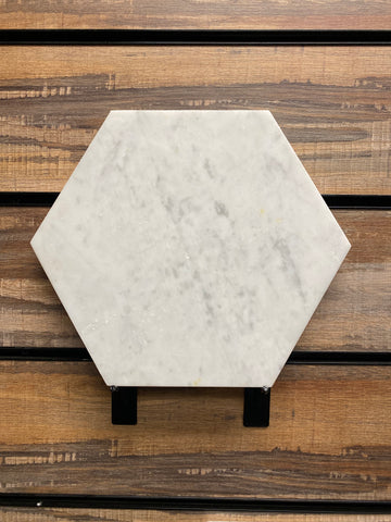 Azulejo hexagonal italiano Carrara para pared y piso de 10"