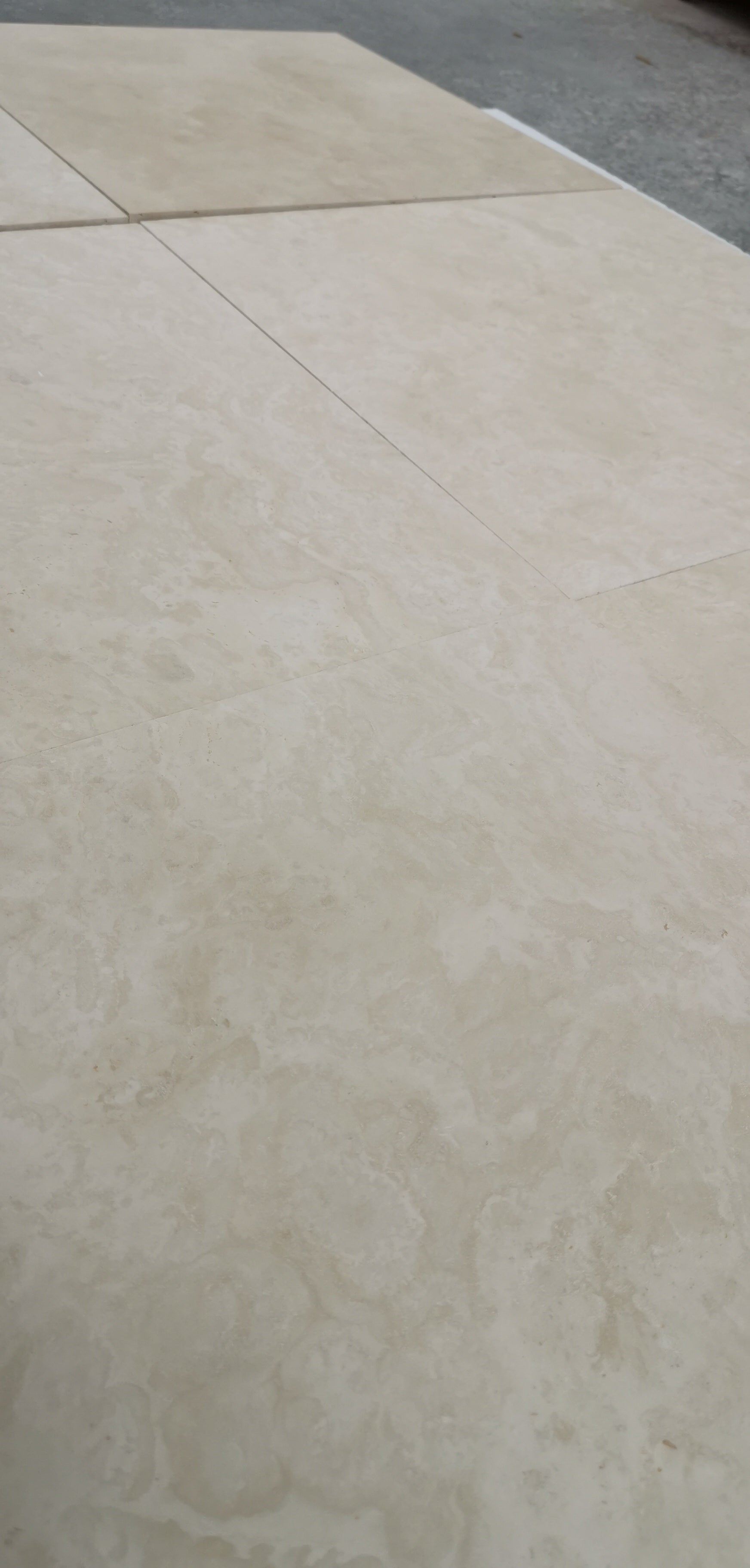 Ivory Travertine Filled & Honed Wall and Floor Tile 6x12"