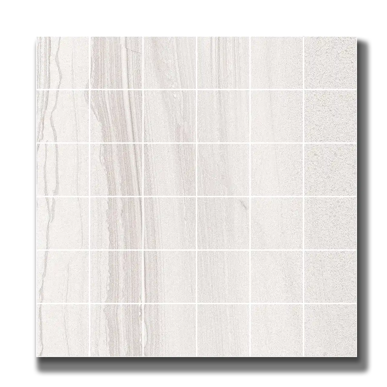 Legend 13”x13” Porcelain Wall and Floor Mosaic Tile Blanco