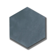 Maiolica 7”x8” Hexagon Ceramic Wall Tile Blue Steel