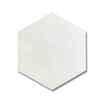 Maiolica 7”x8” Hexagon Ceramic Wall Tile White