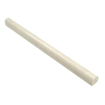Noble White Cream Pencil Liner Trim Tile 1/2x12"