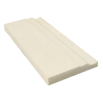 Noble White Cream Classic Baseboard Trim Tile 4 3/4x12"