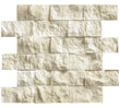 Noble White Cream Split Faced Brick Mosaic Tile