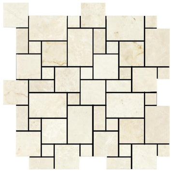 Noble White Cream Mini Versailles Mosaic Tile