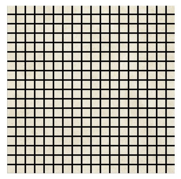 Noble White Cream Tumbled Square Mosaic Tile 5/8×5/8"
