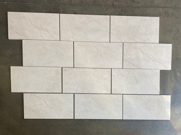 Noble White Cream Polished Wall and Floor Tile 18x36