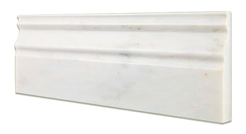 Oriental White Baseboard Trim Tile 4 3/4x12"